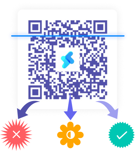 QR code scanné avec estimation de sécurité