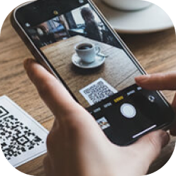 Scanning a QR code with a smartphone