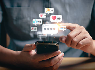 QR code and notifications on a smartphone